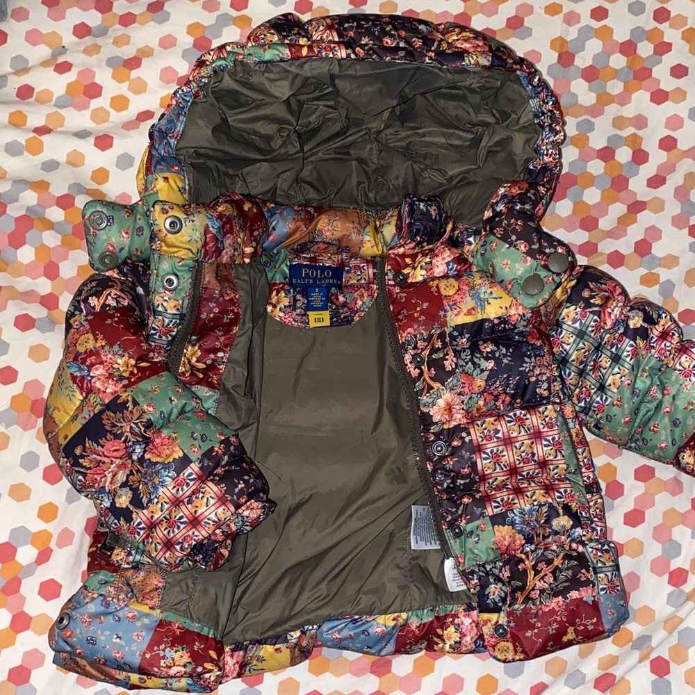 Colorful Patchwork Puffer Jacket - Picture 3 of 3